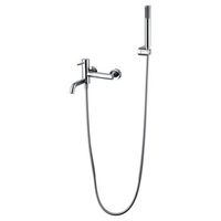 grifo banera y ducha cromado en laton y zama con tubo flexible pvc 180 cm