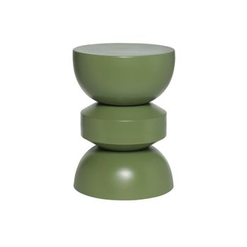 Mesa auxiliar de metal verde caqui ø32