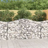 cestas de gaviones 3 piezas  gavion para piedras  gavion decorativo forma de arco hierro 200x50x100120cm cfw239905
