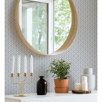 papel pintado vinilico ecologico de celosia con tramado de diamante - diamond lights 680767 de gaulan - rollo de 10 m x 053 m