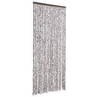 cortina mosquitera  mosquitera marron y beige chenilla 90x200 cm
