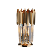 lampara de mesa ravel de hierro dorado con pedreria 1 luz h30 o16 bl268-lt-or