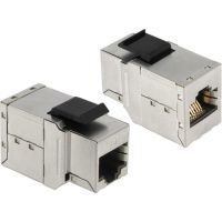 modulo de conector de red delock keystone rj45 hembra a hembra plata