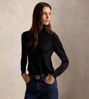 polo ralph lauren para mujer 211b17732002 jersey de lana con cuello vuelto negro l casual manga larga