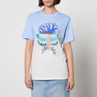 marant etoile zewel flocked logo cotton-jersey t-shirt - m