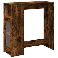 mesa alta bar con estantes roble ahumado 101x40x1035 cm vidaxl