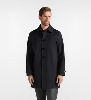 Harmont & Blaine para hombre. K0R3290406920 Abrigo corto en lana técnica gris oscuro (M), Casual, Clásico