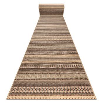 Alfombra De Pasillo Lana Djobie 4533/101 Oriental Beige / Rojo 80cm 80x410 Cm