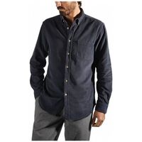 portuguese flannel camisa manga larga lobo shirt - navy para hombre