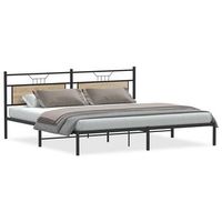 estructura de cama sin colchon roble sonoma 193x203 cm