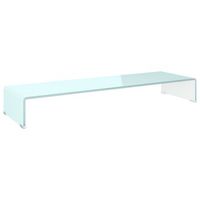 mueble tvelevador de monitor cristal verde 100x30x13 cm vidaxl