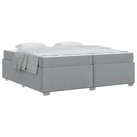 estructura de cama gris claro 200 x 200 cm tela