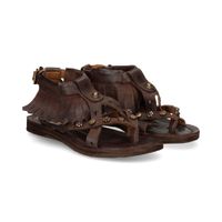 as98 sandalias planas mujer - marron talla 38