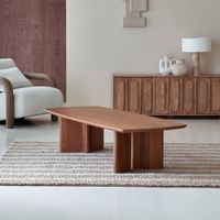 mesa de centro de acacia maciza