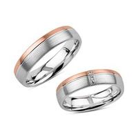 alianzas de plata 925 rosados grabable