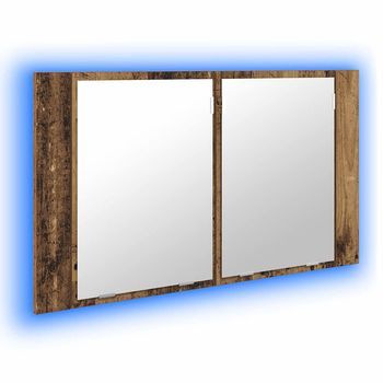 Armario Con Espejo De Baño | Mueble De Baño Madera Vieja 80 X 12 X 45 Cm