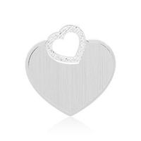 colgante corazones de plata 925 grabable