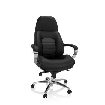 Silla De Oficina / Sillas Ejecutivas Brenton Xxl Piel Sintética Negro Hjh Office