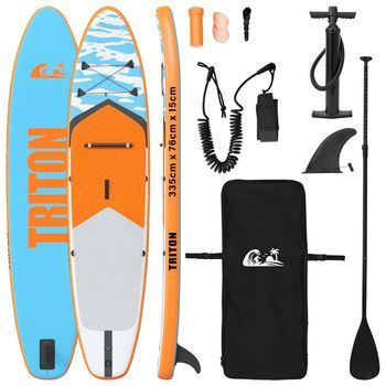 Tabla De Paddel Inflable Triton 335 X 76 X 15 Cm Azul Para Vidaxl