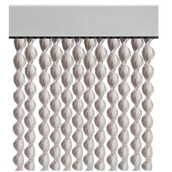 Cortina De Tiras Cintas Espiral Para Puertas 120 Cm - Blanco Transparente [0812104]-120 X 210 Cm (ancho X Alto)