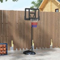 canasta de baloncesto sportnow pe acero 81x58x216-277 cm negro