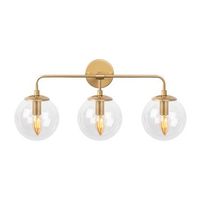 lampara de pared horn-12206 oro metal vidrio 56x21x27 cm