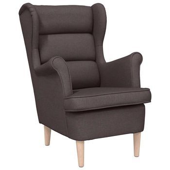 Sillón De Tela Marrón Oscuro 74x84x100 Cm Vidaxl