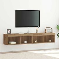 vidaxl conjunto de mueble de tv 2 uds roble artisan