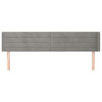 cabecero cama mueble de dormitorio de terciopelo claro 183 x 16 x 7888 cm gris m020008119