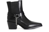 botin mujer de piel con elastico y tobillera extraible black 37