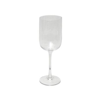 Copa de vino blanco en vidrio transparente