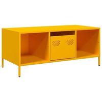 mesa de cafe - mesa de centro acero laminado en frio amarillo 1015x50x435 cm