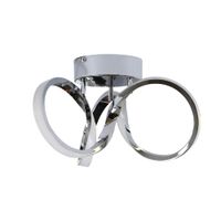 veronika - plafon led de metal color plata 31 cm