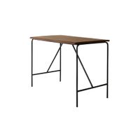 mesa alta de palisandro macizo y metal para 4 personas
