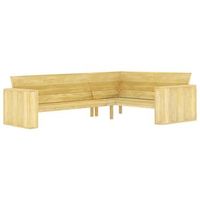 banco de jardin de madera de pino impregnada 239 cm vidaxl