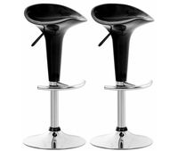 set de 2 taburetes saddle madera negro 37x37x87 cm