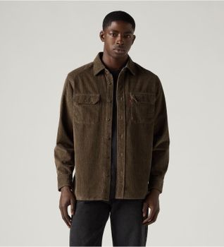 Levi's para hombre. 19587-0420 Camisa Classic Worker marrón (XL), Casual, Pana, Manga larga