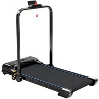 homcom cinta de correr cinta de andar plegable 25 hp con pantalla led velocidad ajustable max 10 kmh control remoto negro