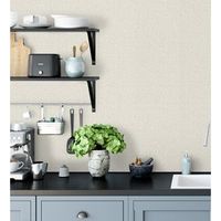 papel pintado vinilico de espigas de fibra de yute con textura en relieve - dakar 681181 de gaulan - rollo de 10 m x 106 m