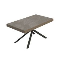 mesa extensible niket gris paloma 160244x80 cm con patas antracita