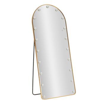 Espejo De Suelo Hollywood Con Luz Led, 70x45x170 Cm