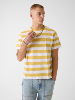 Camiseta A Rayas Con Logotipo