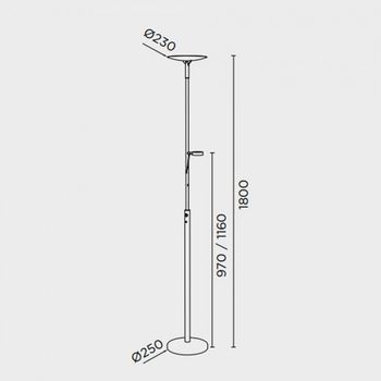 Lámpara de pie led lux (38w)