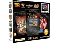 consola retro portatil - evercade neogeo super pocket bundle 3 cartuchos de juego arcade 1-2-3 negro