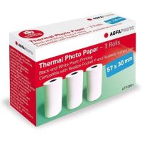 papel fotografico termico agfaphoto atp3wh 3 rollos 57 x 30 mm compatible realipix pocket p