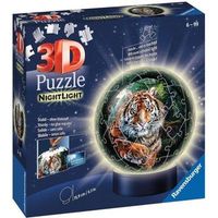 3d puzzle ball 72 p iluminado - grandes felinos ravensburger