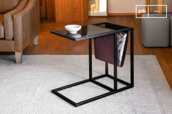 Mesa de revista de marmol negro