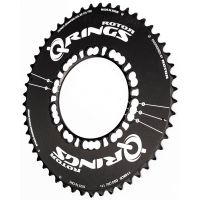 rotor q aero outer chainring - black - 53t