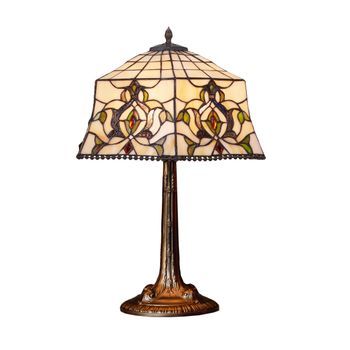 Sobremesa Base De  Con Pantalla  Tiffany D. 40cm Serie Hexa