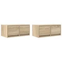 muebles de tv 2 uds madera ingenieria roble sonoma 60x31x255cm vidaxl